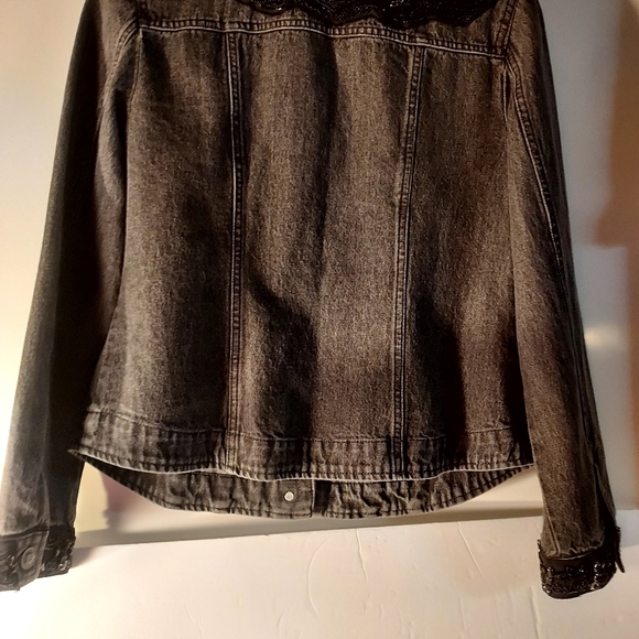 Chicos Demin Black Womens Jacket - Picture 3 of 9